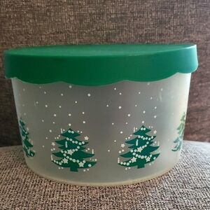 Holiday Tree Storage Container with Green Lid